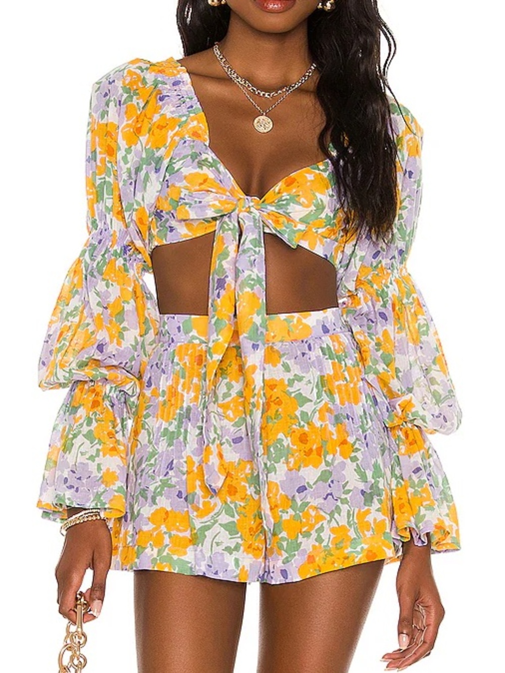 Tularosa Lydia floral top and short set